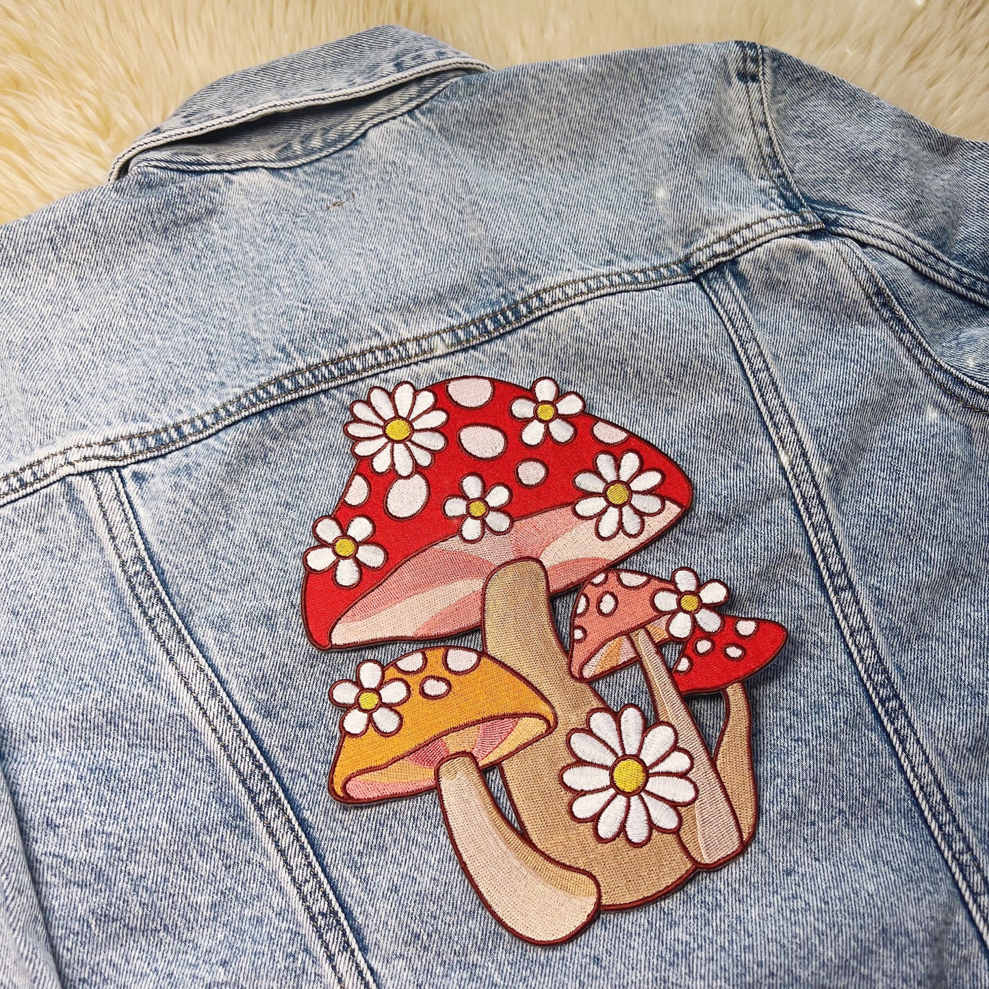 Mushroom & Daisy Cluster XL Back Patch