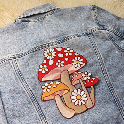 Mushroom & Daisy Cluster XL Back Patch