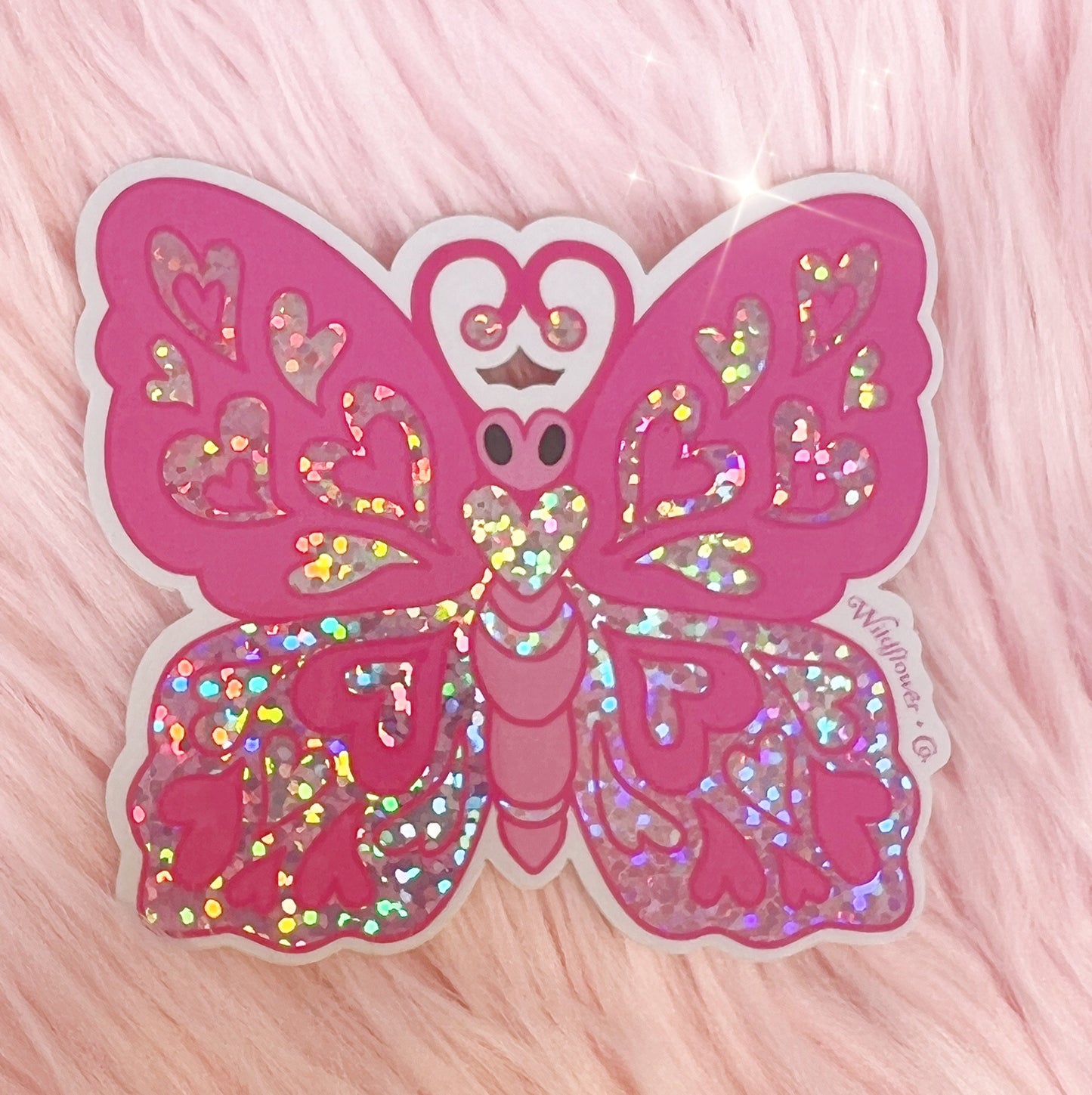 Heart Butterfly Sticker