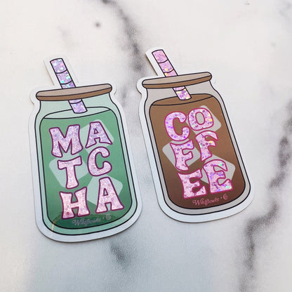 Iced Latte Sticker - Matcha or Coffee