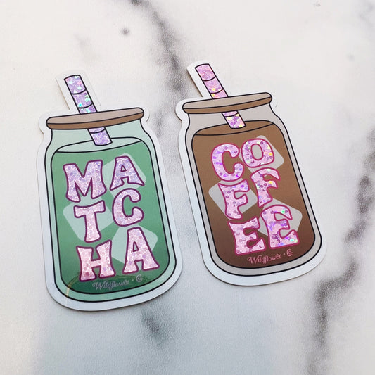 Iced Latte Sticker - Matcha or Coffee