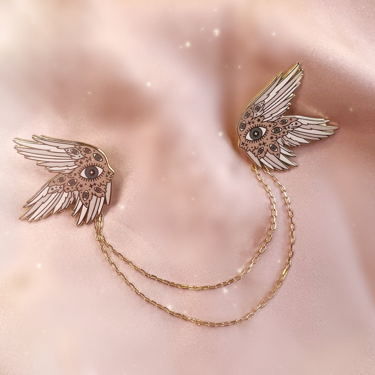 Angel Wing Enamel Collar Pins