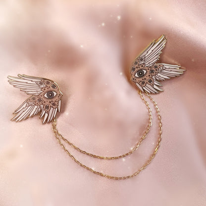 Angel Wing Enamel Collar Pins