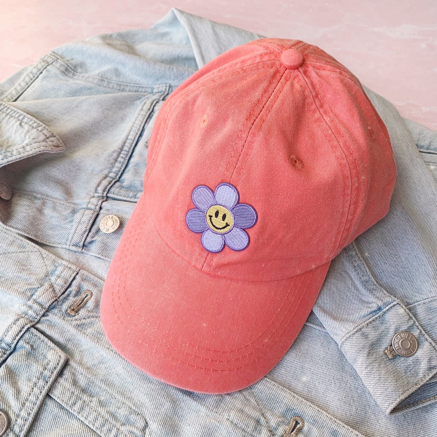 Smiley Daisy Baseball Hat
