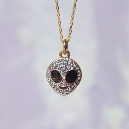 Pave Alien Necklace
