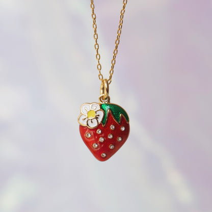 Strawberry Charm Necklace
