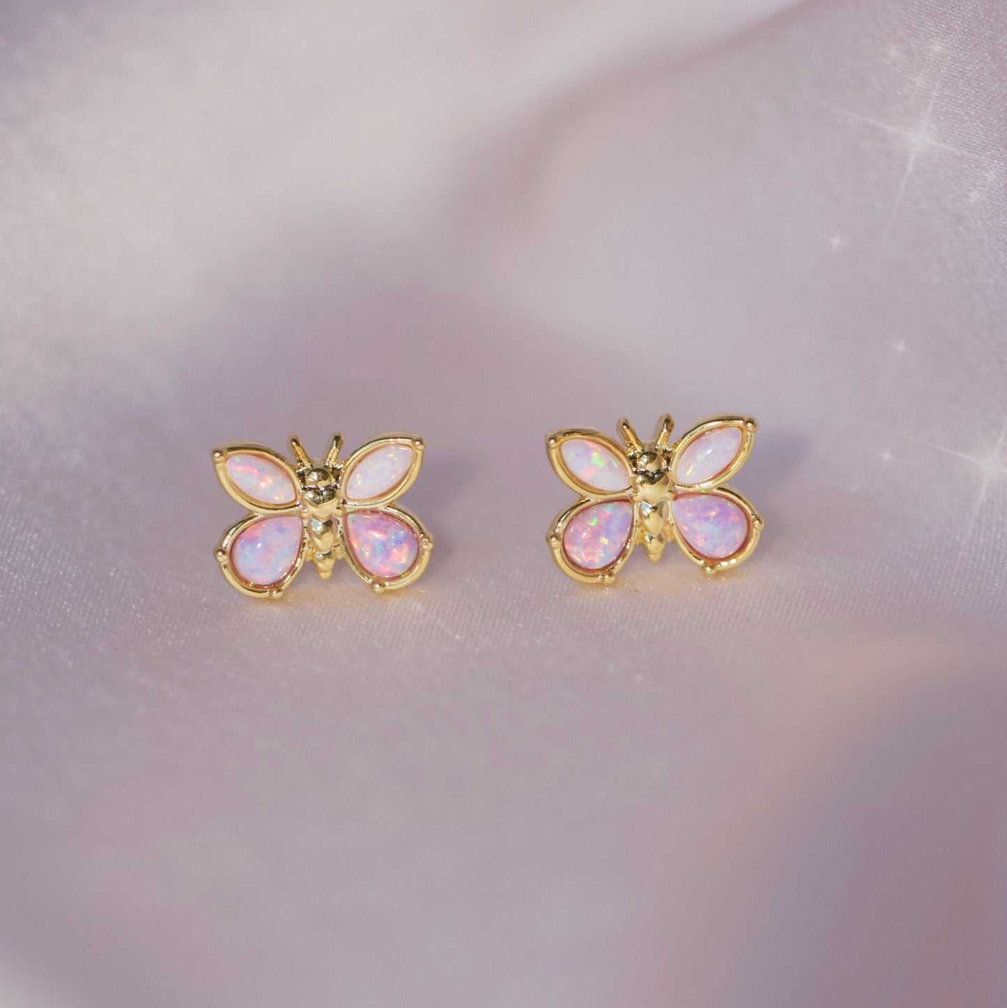 Butterfly *Opal Stud Earrings