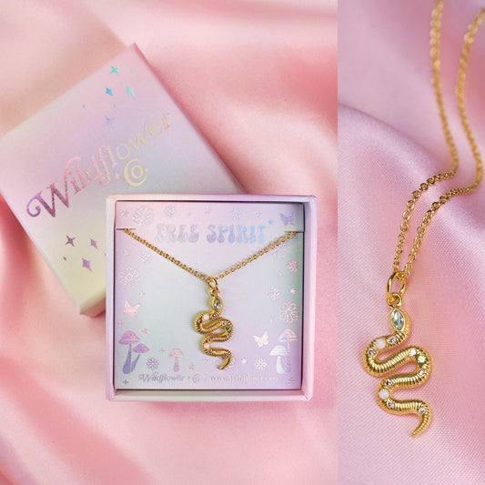 Snake Charm Necklace