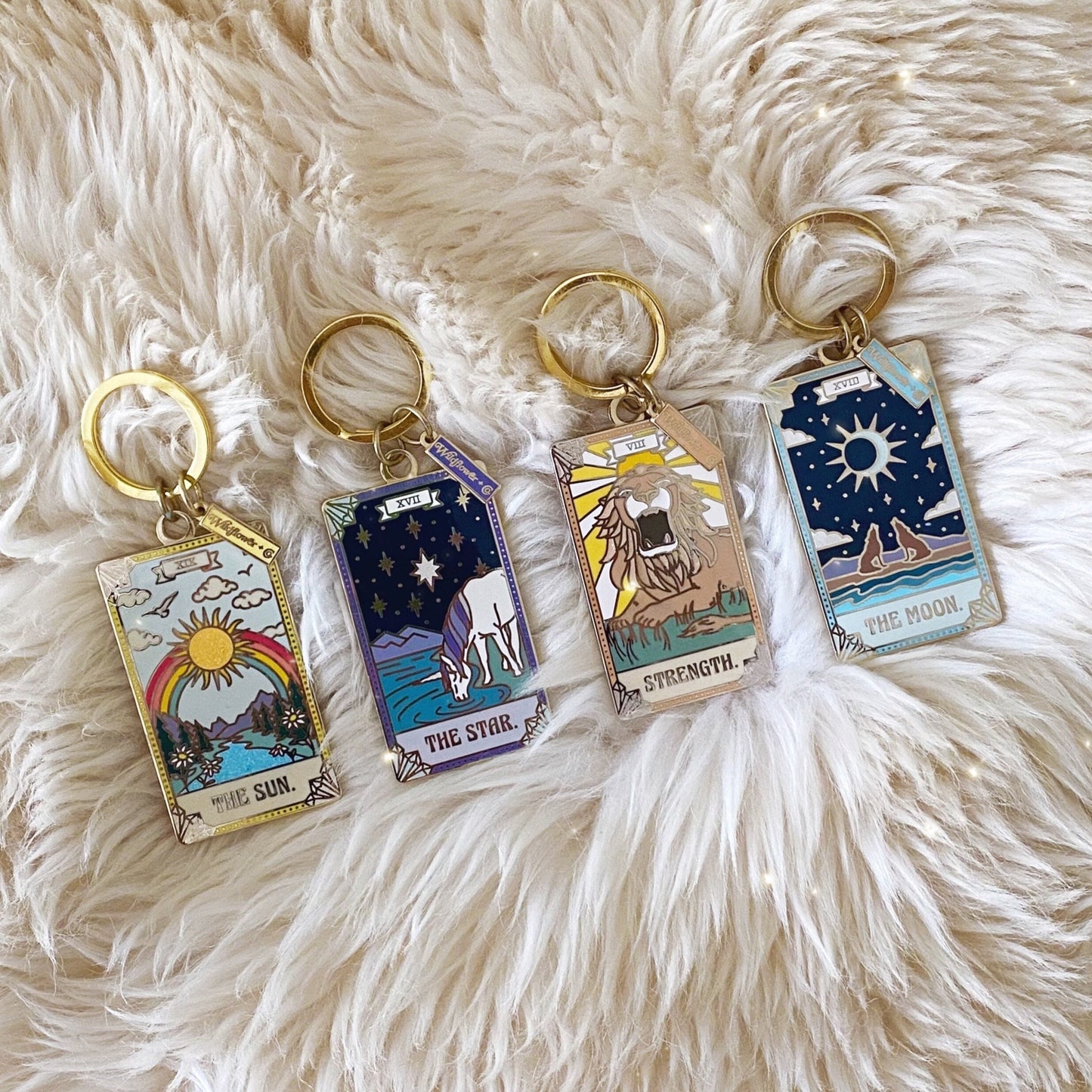 Tarot Card Enamel Keychain