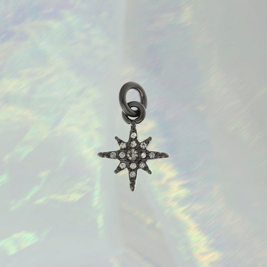 Dainty Pave North Star Charm