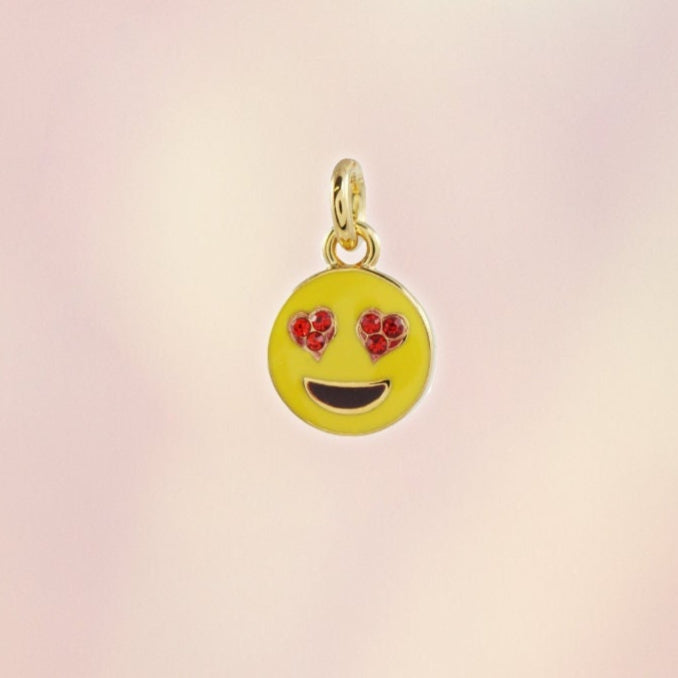 Heart Eyes Emoji Charm