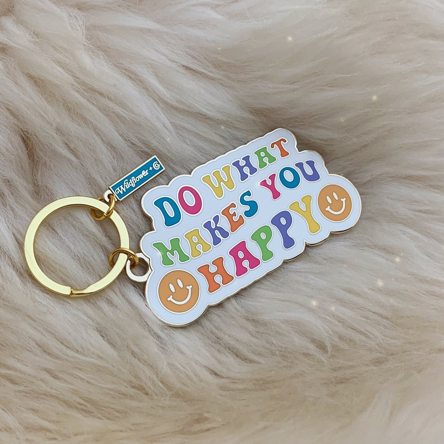 Do What Makes You Happy Enamel Keychain