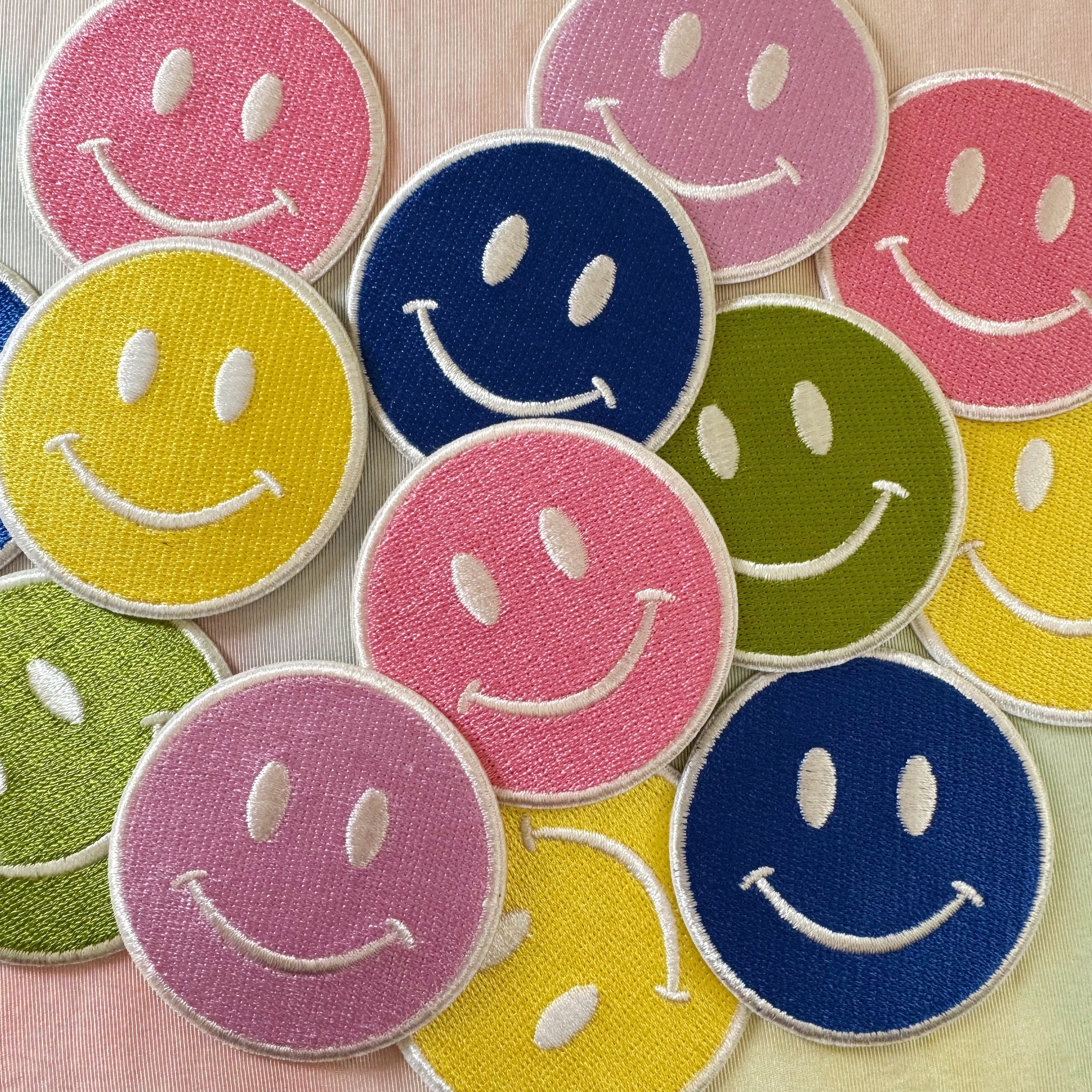 Preppy Smiley Face Patch – WildflowerCoShop