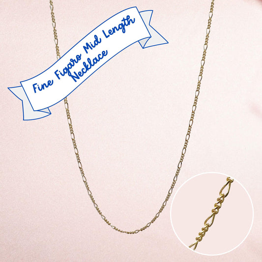 Fine Figaro Mid-Length Necklace, Gold