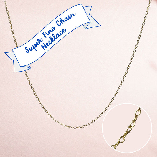 Superfine 15" Chain Necklace, Gold