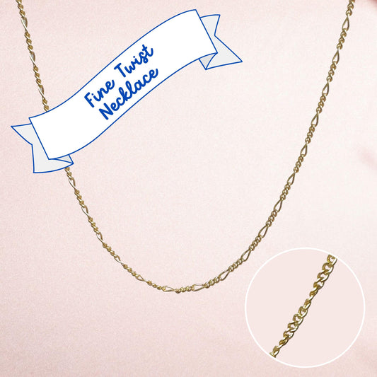 Fine Twist Necklace, Gold