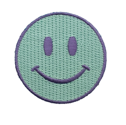 Smiley Face Iron On Patch
