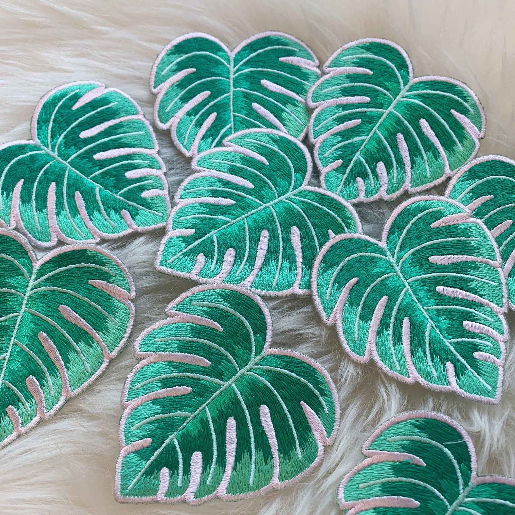 monstera leaf iron on patch