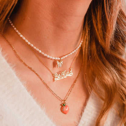 Peach Necklace