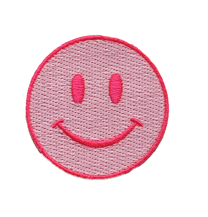 Smiley Face Iron On Patch