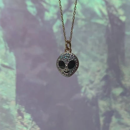 Pave Alien Necklace