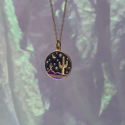 Desert Medallion Necklace, Gold
