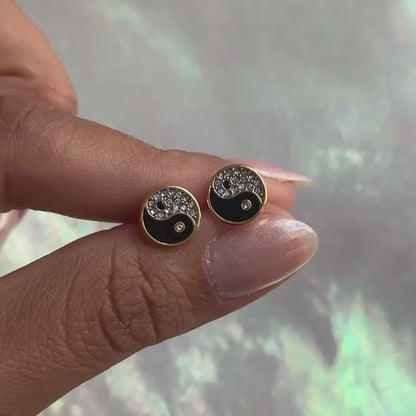 Yin Yang Stud Earrings