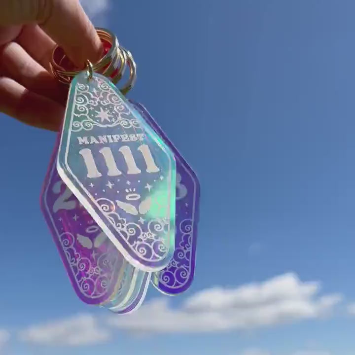 AC00331-IRI-OS--R angel number motel keychains - wildflower - video
