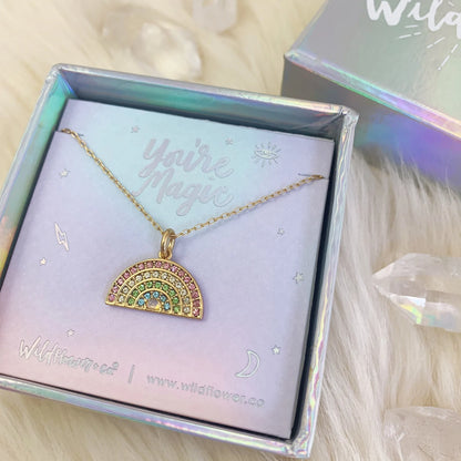 Rainbow Necklace, Pastel