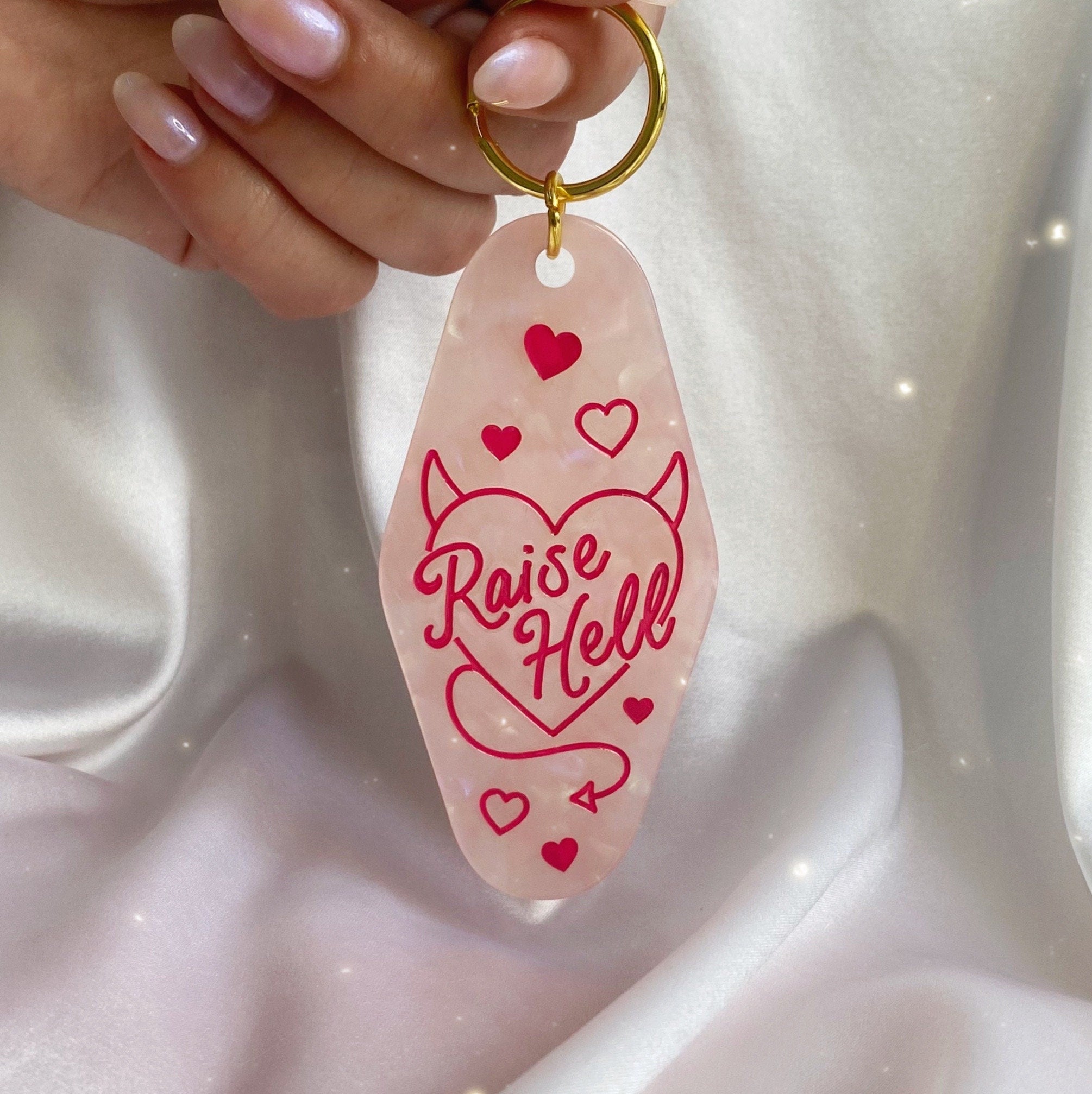 Raise Hell Motel Keychain – WildflowerCoShop