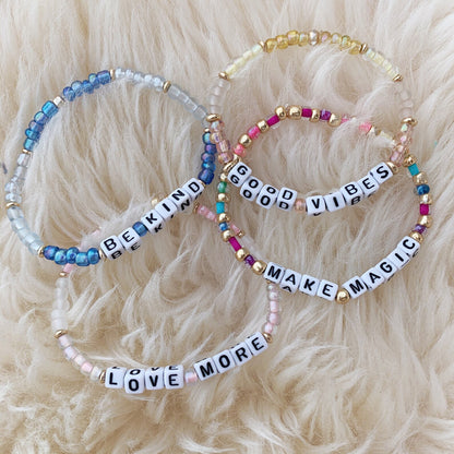 Custom Quote Bracelet | Personalized Beaded Bracelet