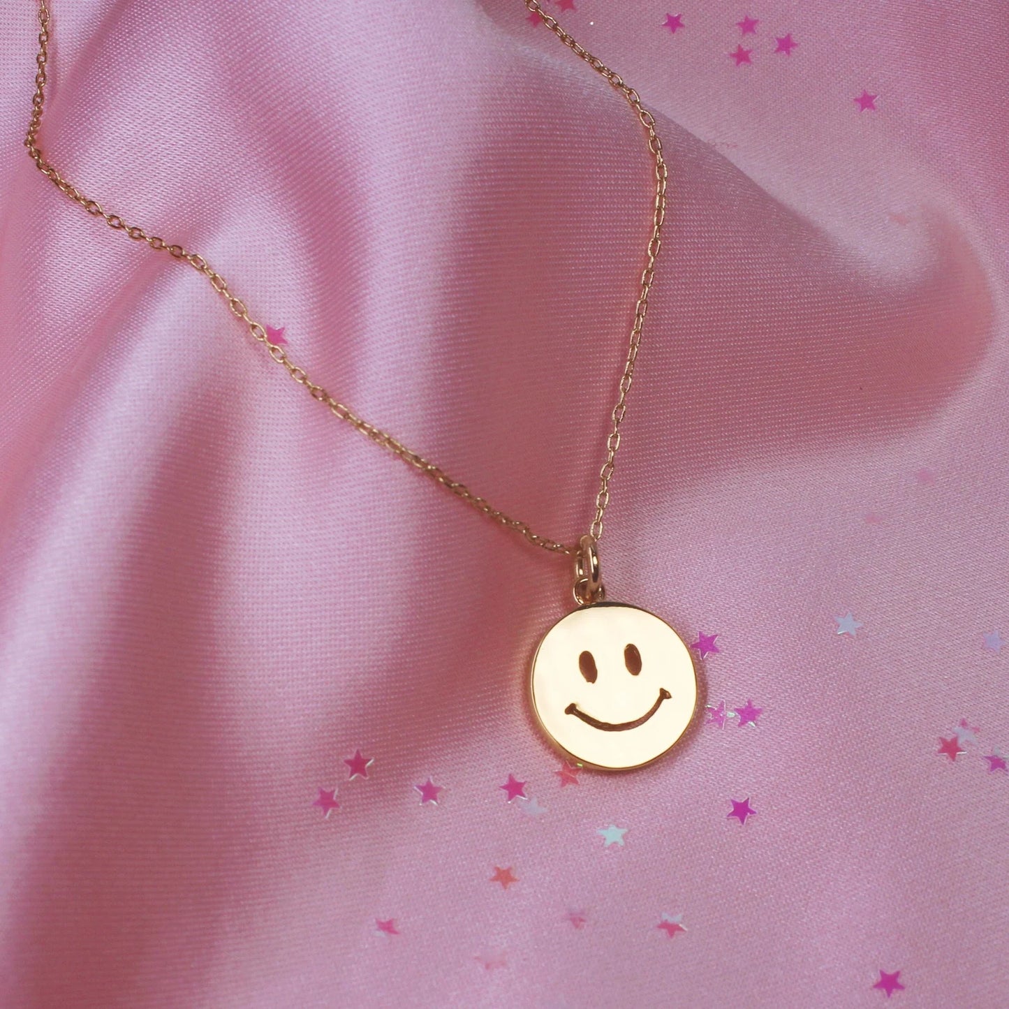 Smiley Necklace, Gold