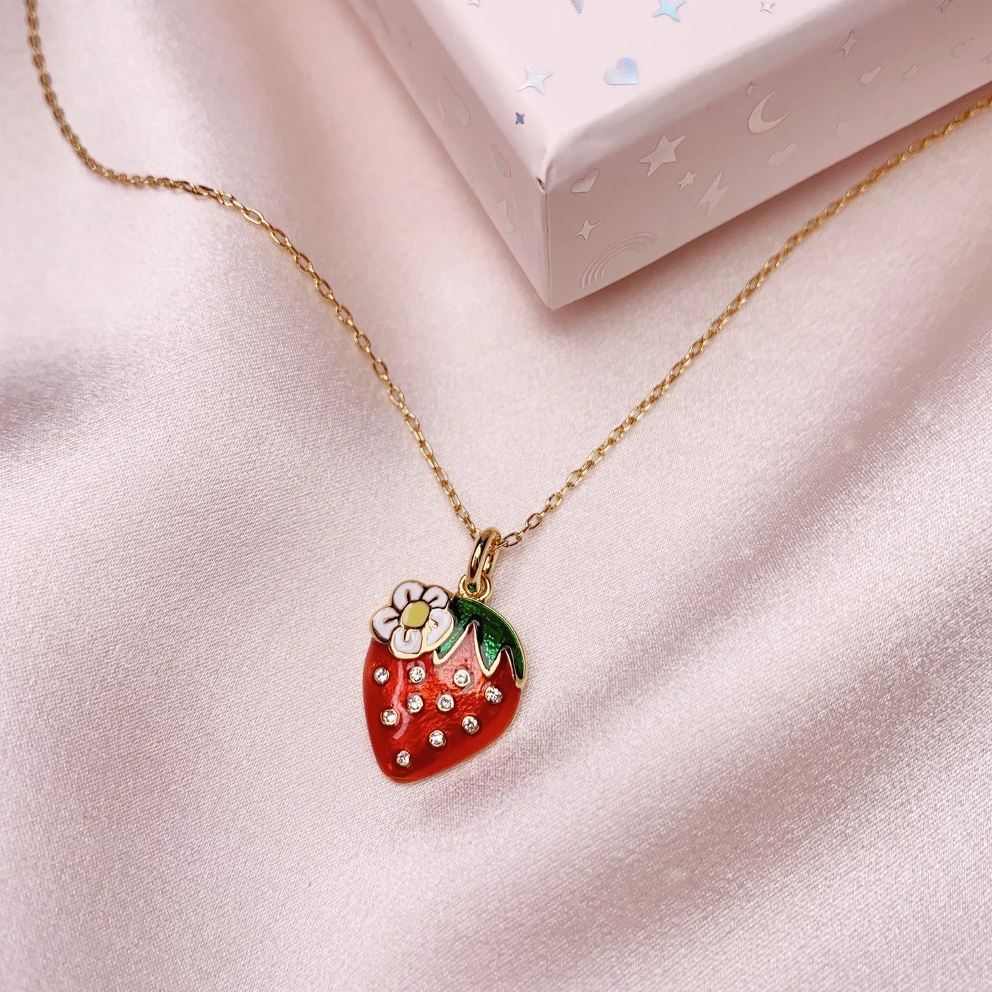 Strawberry Charm Necklace