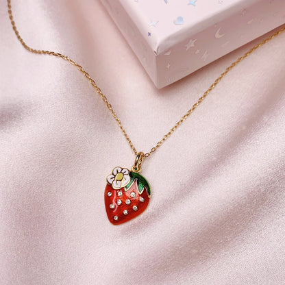 Strawberry Charm Necklace